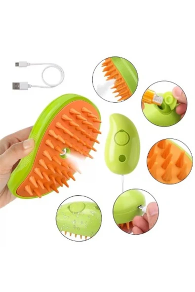 Pratik Şarjlı Soğuk Buharlı Kedi Köpek Fırçası Tarağı ürün görseli