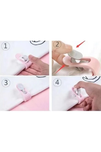 Mandallı Yorgan Yastık Sabitleme Klipsi   10 Adet - Resim 2