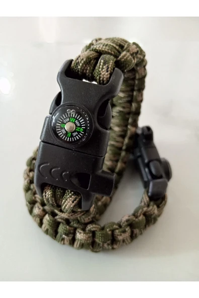 Gaddar bileklik taktikal bileklik magnezyum çubuklu düdüklü unisex bileklik hediyelik - Resim 2