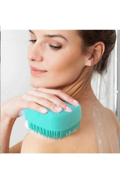Duş Jeli Hazneli Silikon Fırça Kese Çok Amaçlı Vücut Temizleme Kesesi Peeling Banyo Lifi Bulaşık - Resim 4