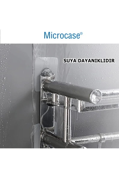 Güçlü Plastik Yapışkanlı 10mm Hanger Vidalı Eşya Ürün Raf Tutucu Askılık 3 Adet -Şeffaf AL4265 - Resim 2