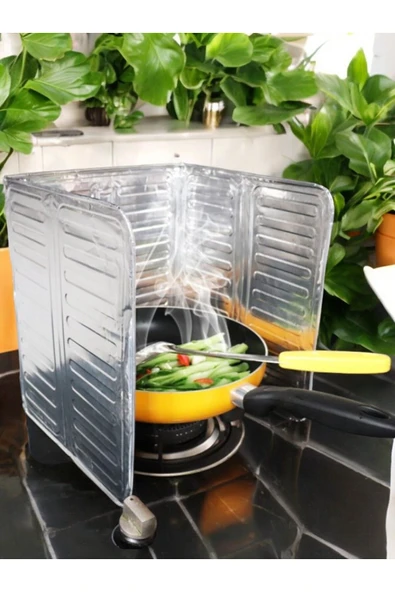 Ocak Yağ Koruyucu Kamp Rüzgar Kesici Patates Yağ Sıçrama Koruyucu Alüminyum Paravan ürün görseli 1