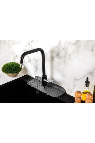 Main Shop Su Tutucu Musluk Mat Lavabo Için Esnek Musluk Tutucu Raf Mutfak Tezgahı Koruma - Resim 5