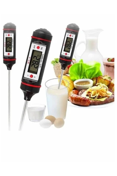 Dijital Gıda Termometresi Süt Yemek Sıcaklık Ölçer Pişirme Derecesi - 2