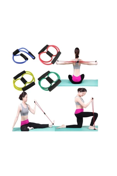 Pilates Direnç Lastiği Jimnastik Spor Lastik Egzersiz Evde Spor ürün görseli