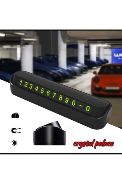Fosforlu Açılır Kapanabilir Numaratör Ön Torpido Üstü Telefon Numarası Göstergesi Araba - Resim 4