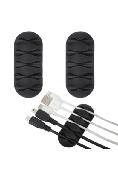 Kablo Tutucu 5 Kanallı 3lü Siyah ürün görseli 1