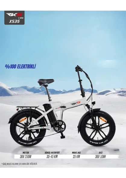 RKS XS35 Katlanır Elektrikli Bisiklet Siyah - 3