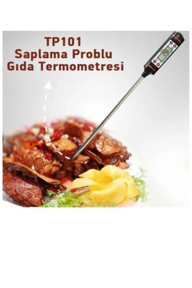 Dijital Gıda Termometresi Süt Yemek Sıcaklık Ölçer Pişirme Derecesi - 3