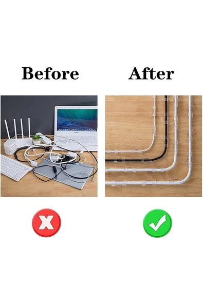 Kablo Sabitleyici, Tutucu Ve Düzenleyici Klips 20 Adet - Resim 3