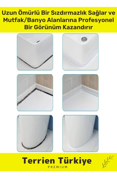 Duş Pvc Lavabo Küvet Tezgah Kenar Banyo Mutfak Pencere 3,2 Mt Su Sızdırmaz Geçirmez Yalıtım Bant - Resim 3