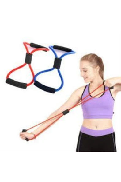 Pilates Direnç Lastiği Jimnastik Spor Lastik Egzersiz Evde Spor - Resim 3