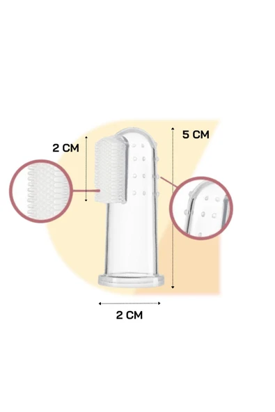 Parmağa Takılan Hayvan Diş Kaşıma Fırçası 1 Adet (Özel Kutusu ile Birlikte) - Resim 2