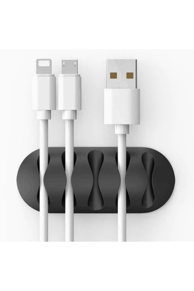 Kablo Tutucu 5 Kanallı 3lü Siyah - Resim 4