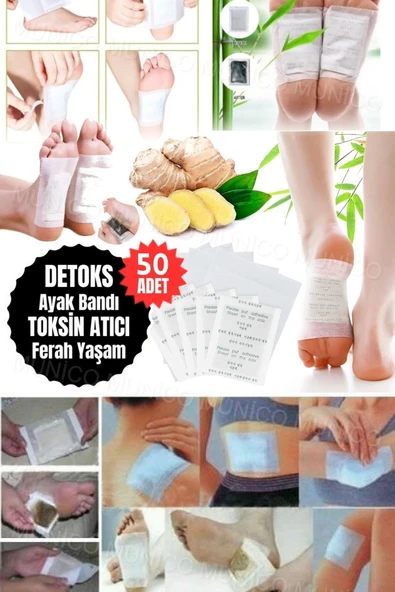 Enerji Verici Detoks Ayak Bandı - 50 Adet Bambu Sirkesi Ayak Maskesi ile Uykunuzu Derinleştirin - 4