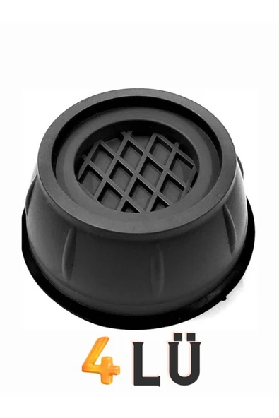 Gri Çamaşır Makinesi Titreşim Engelleyici Stoper 4 Lü Set - 3