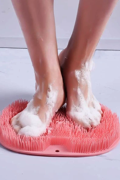 Pratik Silikon Vantuzlu Banyo Fırçası Masaj Pedi Sırt Ayak Kesesi Yıkama Aleti - Resim 2