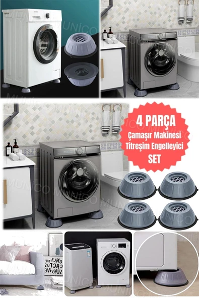 Kaymaz Çamaşır Makinesi Stoper Seti - Gürültü Önleyici ve Titreşim Engelleyici Çamaşır Makinesi İçin - Resim 3