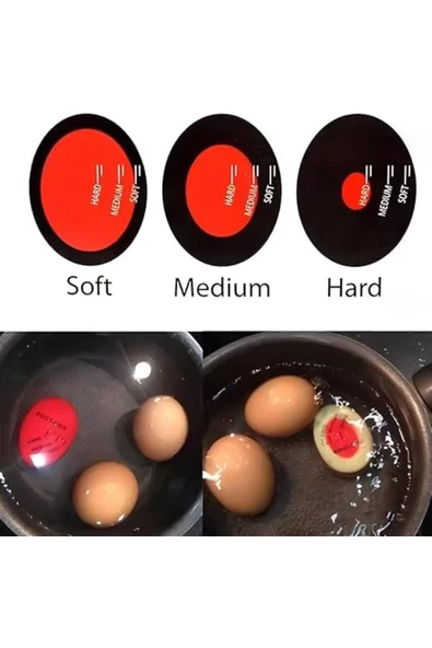 Dublör Yumurta Zamanlayıcı Egg Timer – Rafadan, Katı ve Akışkan Yumurta İçin Isıya Duyar - Resim 3