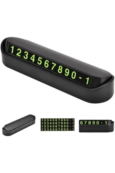 Fosforlu Acılır Kapanabilir Numaratör Ön Torpido Üstü Telefon Numarası Göstergesi Araba - Resim 2