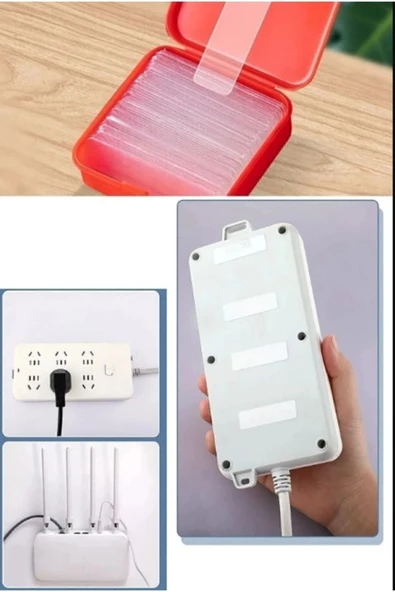 Iz Bırakmaz Çift Taraflı Şeffaf Bant Nano Güçlü Yapışkan Jel Çift Taraflı Bant Seti Kutulu 60 Parça - Resim 3