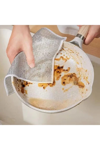 Main Shop 1 Adet Çok Fonksiyonlu Çizilmez Tel Bulaşık Bezi Çelik Tel Bulaşık Havlusu M-602 - Resim 5