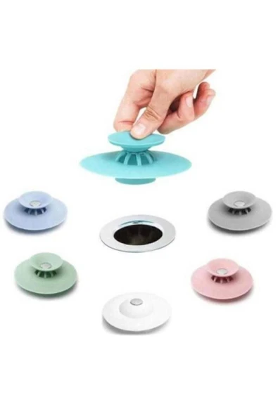 Lavabo Tıpası Ve Süzgeç Silikon Lavabo Süzgeci Tıkanma Önleyici ürün görseli 1