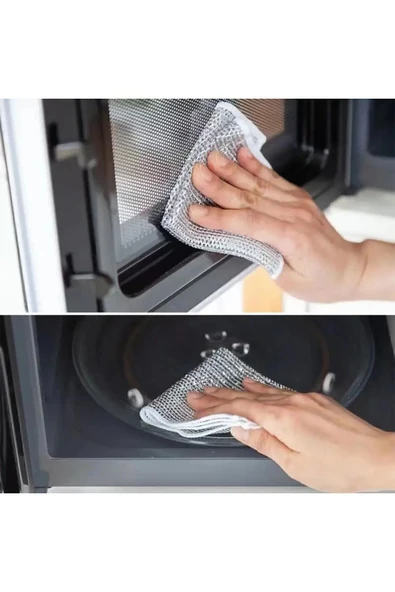 Main Shop 1 Adet Çok Fonksiyonlu Çizilmez Tel Bulaşık Bezi Çelik Tel Bulaşık Havlusu M-602 - Resim 6