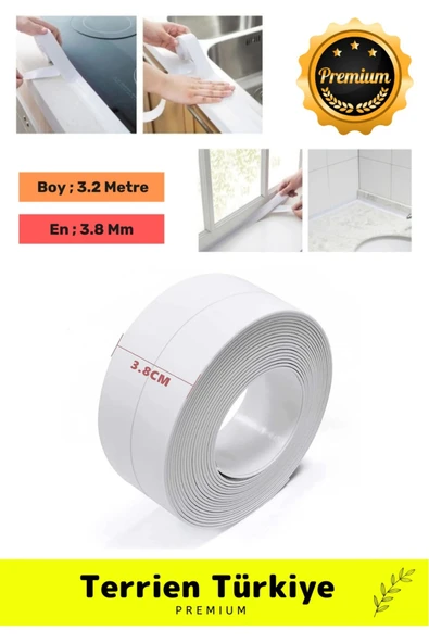 Duş Pvc Lavabo Küvet Tezgah Banyo Mutfak Pencere 3,2 Mt 2 Adet Su Sızdırmaz Geçirmez Yalıtım Bant - Resim 5