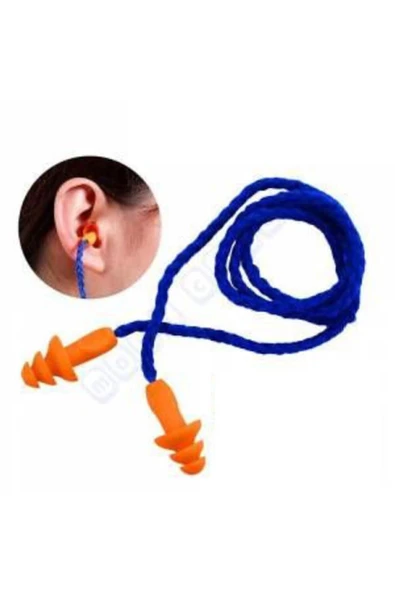 Silikon Çam Tipi Kulak Tıkacı - Yıkanabilir Tekstil Ipli - Resim 2