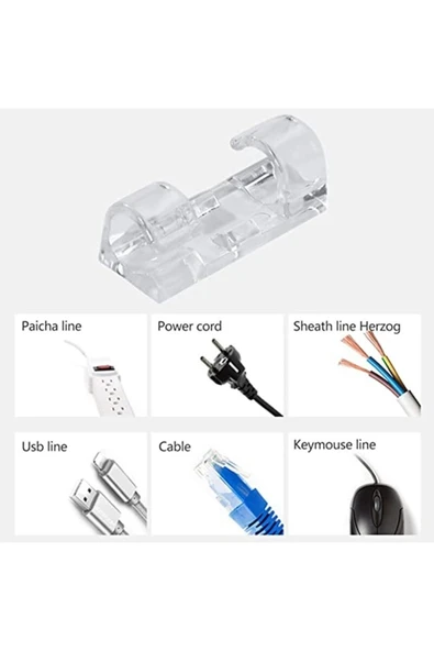 Kablo Sabitleyici, Tutucu Ve Düzenleyici Klips 20 Adet - Resim 2