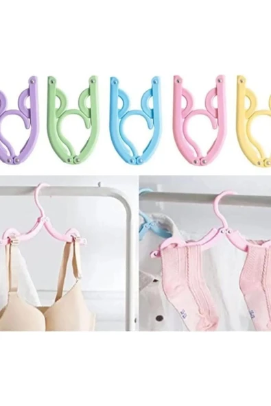 Diyar-ıFırsatShop 5 Adet Portatif Sihirli Katlanabilir Seyahat Askısı Elbise Askısı 1017157 ürün görseli 1