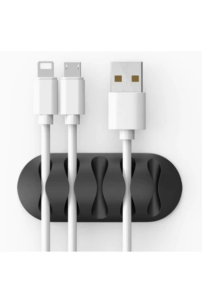 Kablo Tutucu 5 Kanallı 3lü Siyah - Resim 4