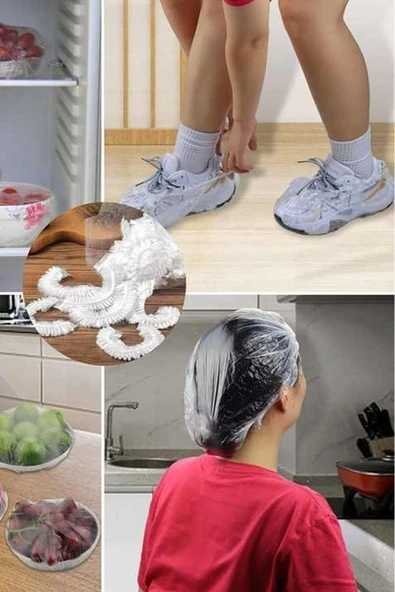 Hijyenik ve Kullanışlı: 100 Adet Lastikli Tabak ve Tencere Bonesi ile Gıdalarınızı Koruyun - Resim 5