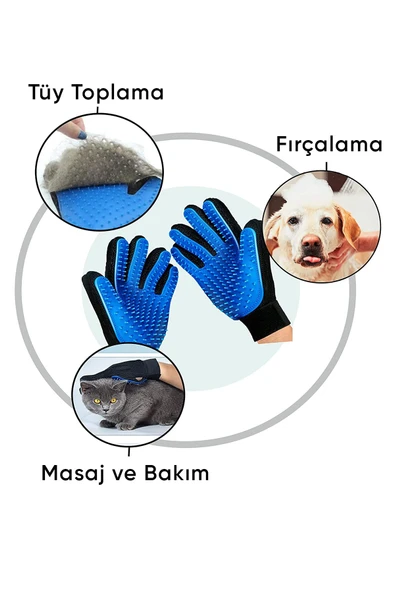 Kedi Ve Köpekler Için Tüy Toplama Eldiveni - Resim 4
