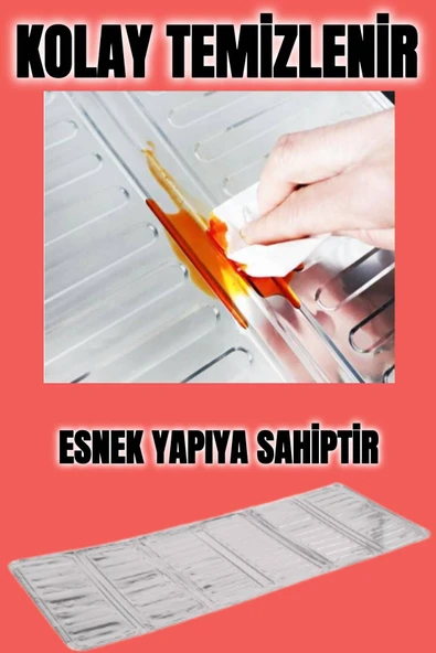 Ocak Kenarı Yağ Koruyucu Alüminyum Levha-Mangal Rüzgar Kesici-Lavabo Su Sıçrama Önleyici - Resim 2