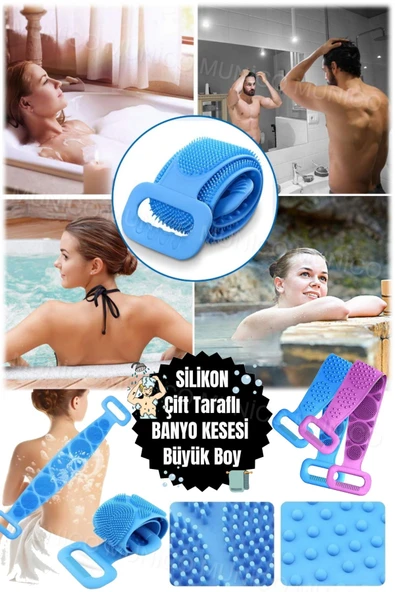 Sırt Ovma Havlusu Geri Sil Peeling Fırçası Silika Jeli Unisex Silikon Banyo Havlusu Keseler Vücut - 3