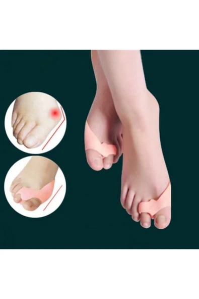 Makaralı 2 Parmağa Geçen Ayak Bunyon Koruyucu BEYAZ 1 Çift ürün görseli 1