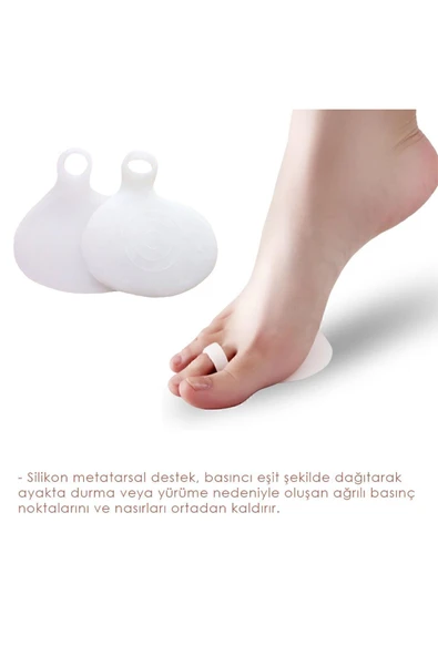 MG05 - Silikon Metatars Desteği | Yumuşak, Darbe Emici, Ayak Ön Bölgesi Için Koruyucu Ped - Resim 2