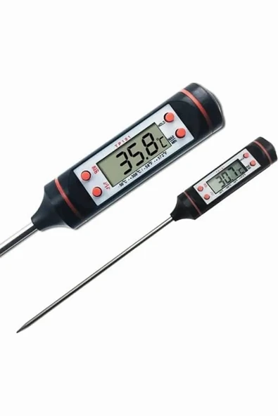 Dijital Gıda Termometresi Sıcaklık Derece Kutulu Et Süt Mama Yemek Isı Ölçer 1 Adet - Resim 2