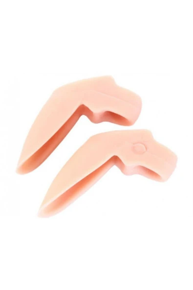 Makaralı Kullanışlı 2 Parmağa Geçen Ayak Bunyon Koruyucu Beyaz 1 Çift ürün görseli 1