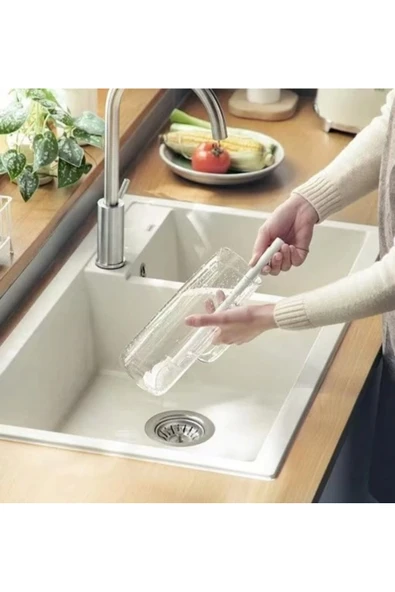 Kavanoz Ve Biberon Yıkama Fırçası Silikon - Resim 2