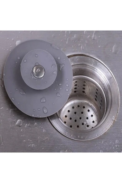 Pamhome 2 Kademeli Dokunmatik Lavabo Tıkacı Silikon Lavabo Gider Tıpası - Resim 3