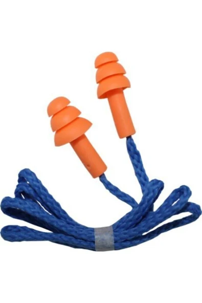 Silikon Çam Tipi Kulak Tıkacı - Yıkanabilir Tekstil Ipli ürün görseli 1