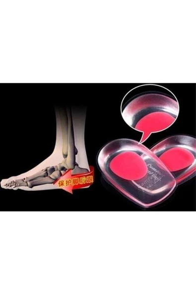 Rahat ve konforlu mavi silikon topuk yastığı, ayak sağlığınıza destek sağlar. - Resim 2