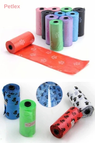 Evcil Hayvan Kedi Köpek Dışkı Poşeti Kaka Toplama Rulosu Torbası 4 Paket ürün görseli