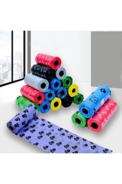 Köpek Kedi Evcil Hayvan Kaka Poşeti 60 Adet ürün görseli 1