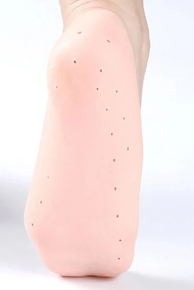 Main Shop Patik Ayak Topuk Çatlak Çorabı Ten Rengi Çorap Topuk Çatlak Giderici Ayak Bakım M-032 - Resim 4