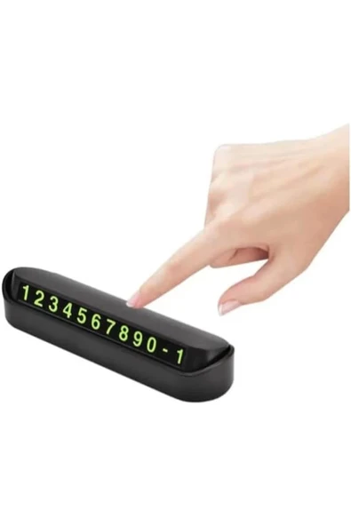 Fosforlu Acılır Kapanabilir Numaratör Ön Torpido Üstü Telefon Numarası Göstergesi Araba - Resim 4