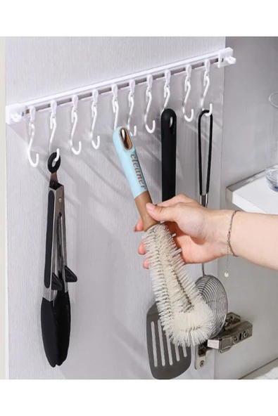 Hareketli 10 Kancalı Kendinden Yapışkanlıı Askı 40cm (GC) ürün görseli 1